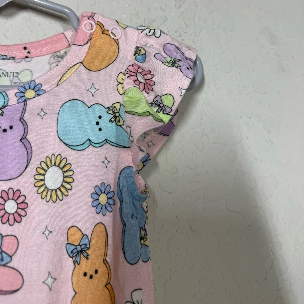 Posh Peanut Addison Mae Ruffled Cap Sleeve Bunny Bodysuit Size 2T